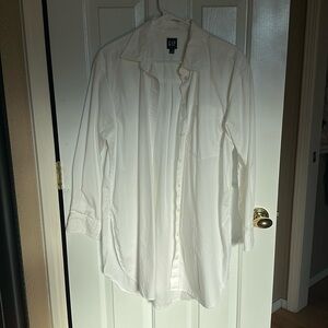 Gap Extra Long Button Up Blouse